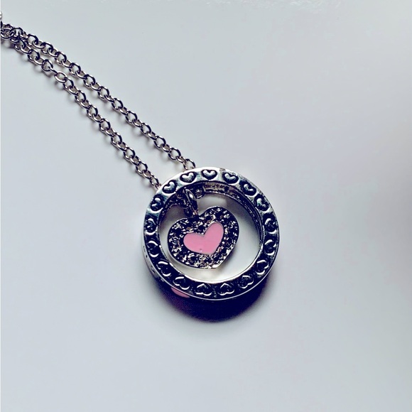👯‍♀️ “Best Friends” Pink Heart 🩷 Necklace & Removable Ring Set by Cookie Lee - Picture 5 of 11